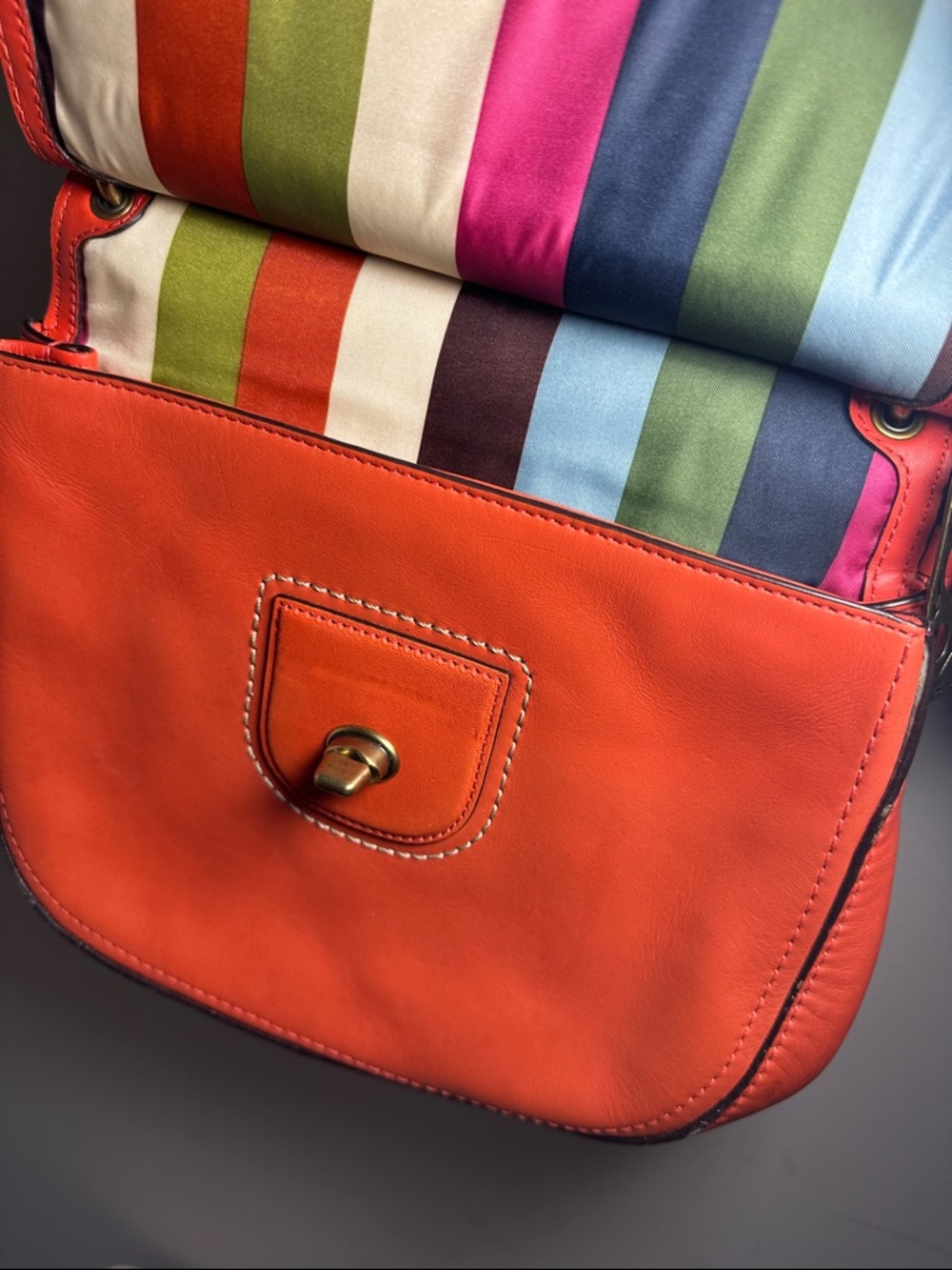 Coach Willis legacy y2k 70th AnniversaryClassic Orange Leather Crossbody Bag - Picture 8 of 16